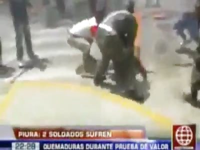 Man sets himself on fire during parade  