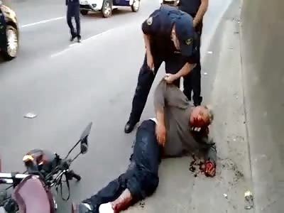 Thug crashed on the stolen bike