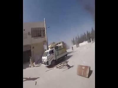 Suicide van makes his stop in a Dusty street 