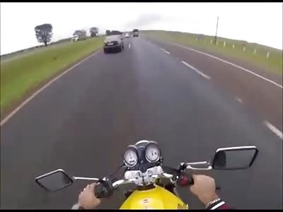 Speeding biker gets in not-fatal accident