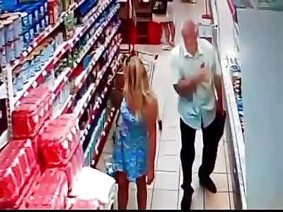 Perverted Shopper Snaps Picture Under Womanâ€™s Dress