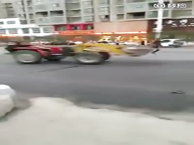  Man loses control of mini-excavator