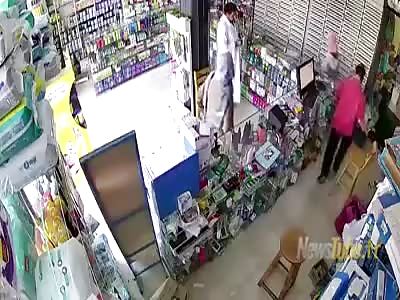 An unusual accident in a shop