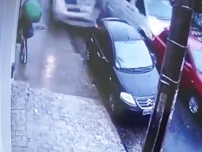 Bus Smashes Into Utility Pole After Brakes Fail