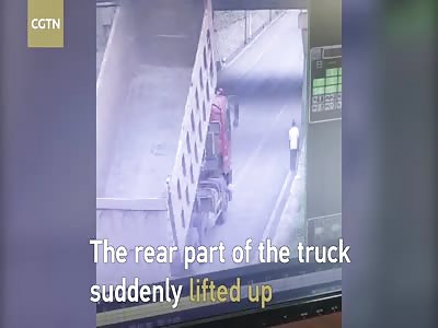 Truck smashes into railway bridge, splits it in half