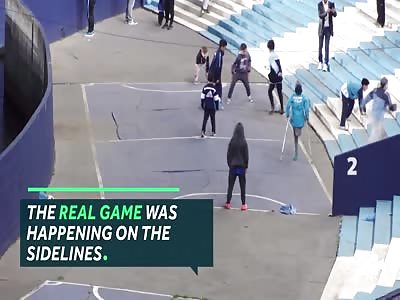 One-legged boy on crutches scores wonder goal