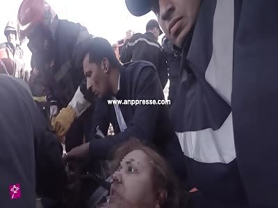 aftermath of the wall collapses in Morocco