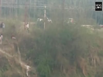 Terrified leopard mauled two men