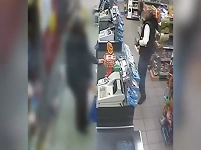 Hapless armed robber held up a shop at knife point before stealing goods worth Â£2.38