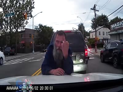 Bum faking an accident