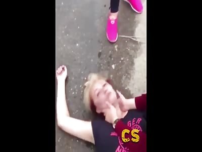 DAMN! GIRL GETS HEAD KICKED IN LIKE A WORLD CUP SOCCER BALL