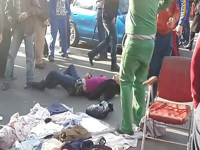 crazy fight in egyptian street