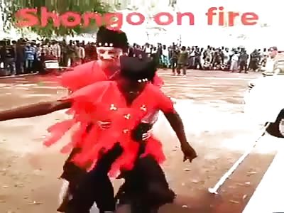 The despicable Sango is on fire