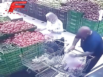 Man Walks Up And Steals Old Lady Wallet While She Shops For Groceries