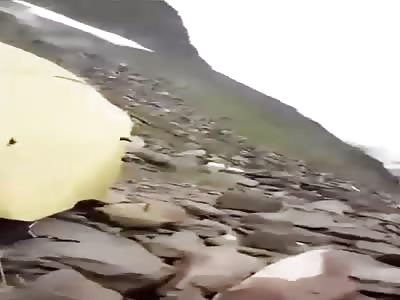 Camping In The Alps Is All Well And Good Until Rocks