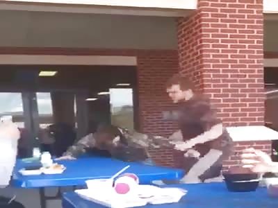  Little guy was the aggressor, big guy got expelled.