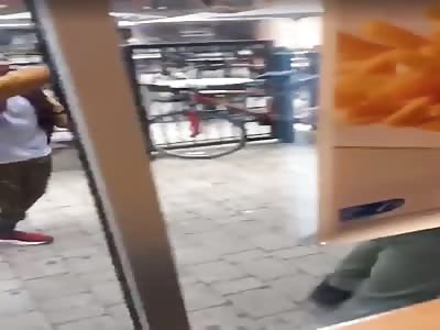 These two guys attacking a security guard.