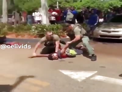 15 yr old boy bleeding after savage police attack.