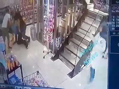 man gets hard beating in pharmacy
