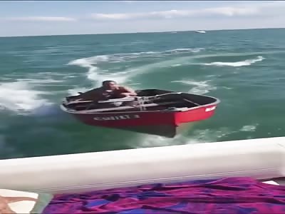 Drunken boater freakout.