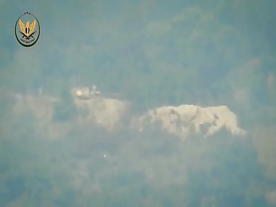 Destroying a tank of Syrian regime with an anti-tank missile