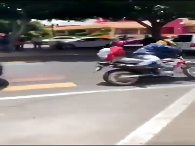 man trying to run from police get instant karma