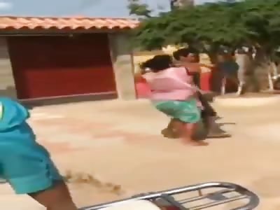 LOL Crazy Fat Bitch Regulates on Two Men