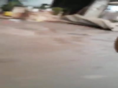 dead body all over the street in idlib Syria