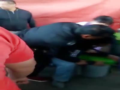 thief punished in the street