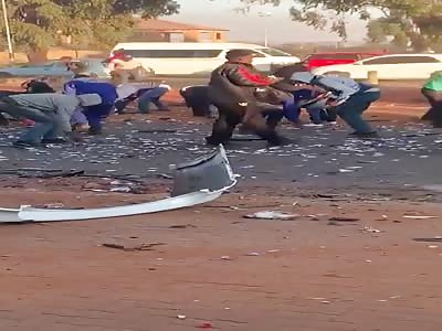 Cash van bombed in south Africa 