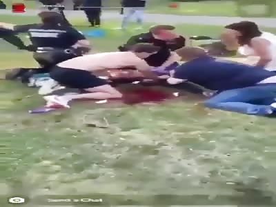 3 people reported dead and many more stabbed in 'terror attack'.