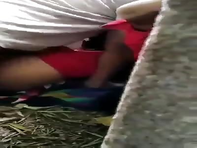 Couple caught fucking outdoor 