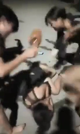 Chinese mistress gets hard beating from angry wife and her family 