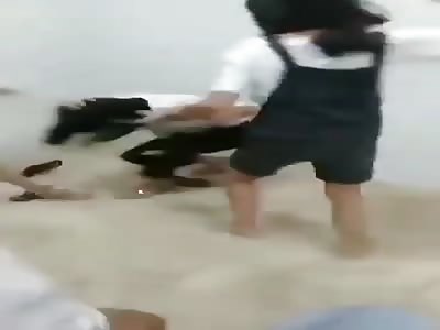 Chinese girl slapped.