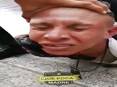 Thief gets beating by angry crowds  