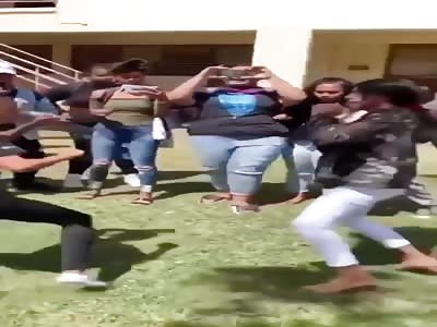 Girl in black is a boxer,  guaranteed.