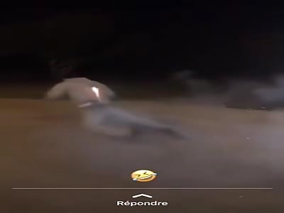 Guy has his arse burnt