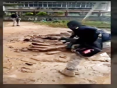 Military Personnel Subject Curfew Violators to Rigorous Punishment 