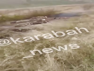 Dead Armenian soldiers all over the mountain after last night attack 