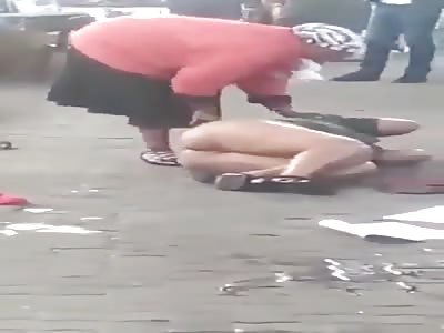 Drugged black nude woman gone crazy.