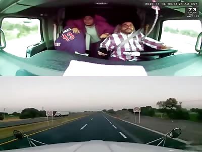 TRUCKER DODGES BULLETS