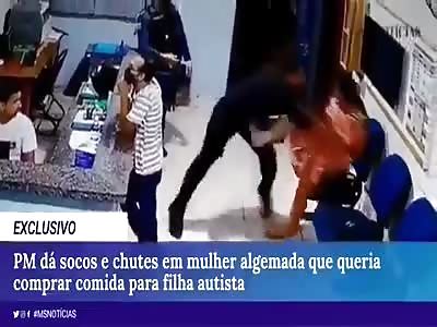 Military police abusing arrested woman in police station 