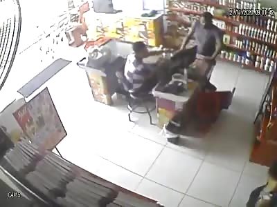 Speeding motorcycle crush into store