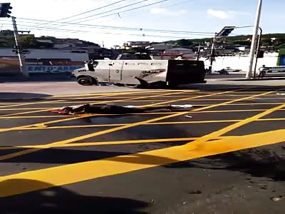Two protesters one gets shoot in the head and other crushed under 