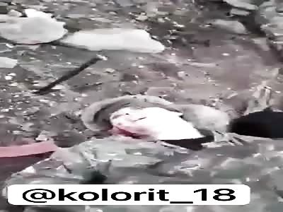 Fallen Armenian soldiers after clashes with Azerbaijani soldiers. 