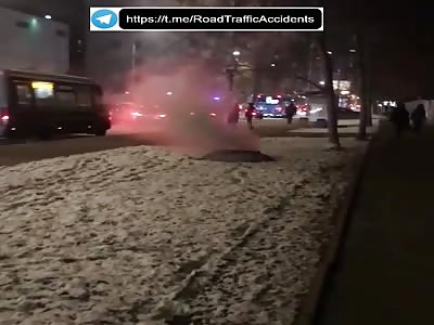 A flying hatch almost killed a woman at the Dostoevskaya metro station