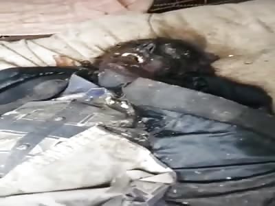 Rotten dead corps of old Armenian man 