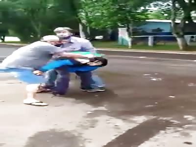 THIEF TRIES TO ASSAULT A LADY WITH TOY GUN