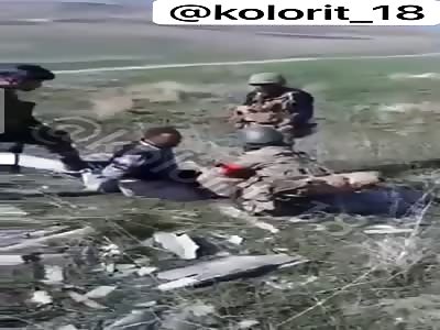 Beating of Armenian soldiers captivated by Azerbaijani army 