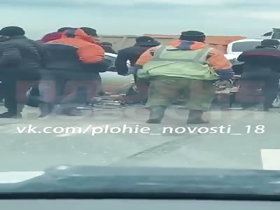 Deadly accident happened in Russian street 